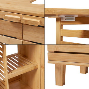 Wastafelonderkast Epind bamboe naturel 60x66x30 cm [en.casa]