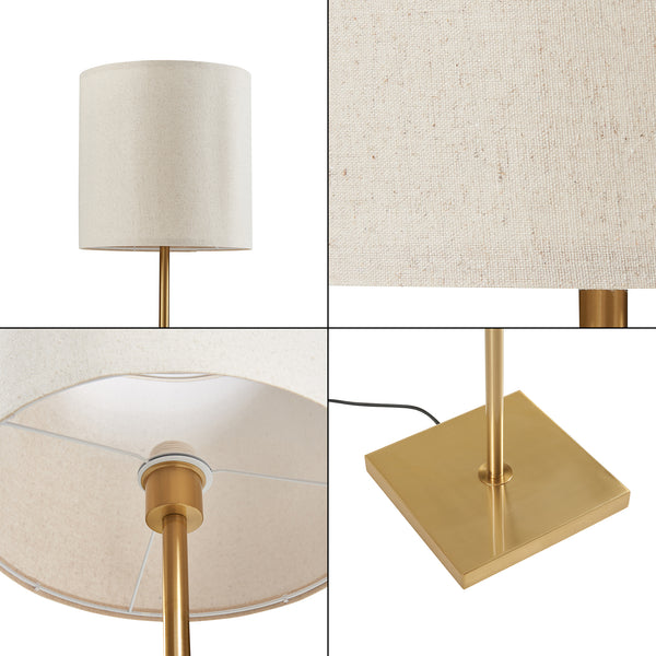 Lampadaire Fildholm hauteur 157 cm couleur laiton / effet lin lux.pro 
