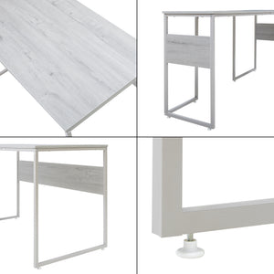 Bureau Karlstang 166 x 120 x 75 cm gris clair [en.casa] 