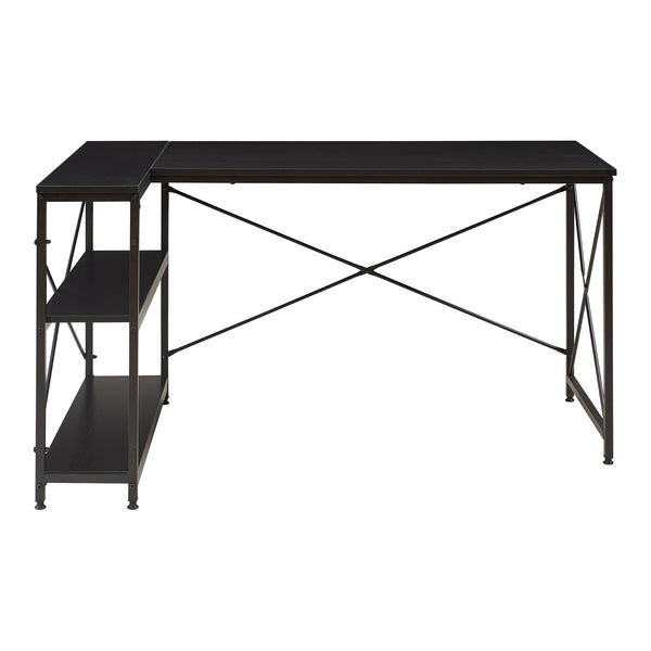 Bureau Raundsvalt zwart 137x88x75 cm [en.casa]
