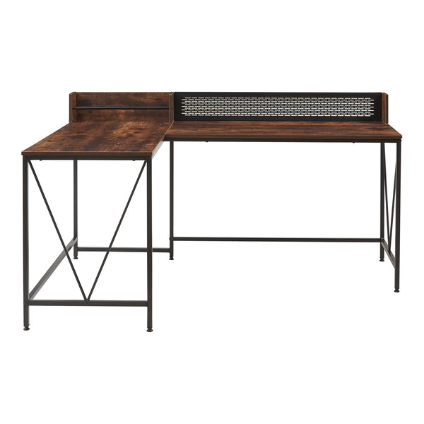 Bureau Frelvepirg 165 x 110 x 90 cm noir effet noyer [en.casa]