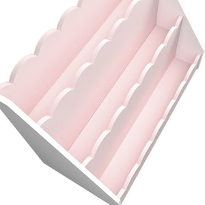 Kinderboekenkast Vestnes 48x61x30 cm roze en wit [en.casa]