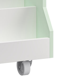 Kinderrek Vipsali mobiel huisvormig 50x33x34 cm mintgroen en wit [en.casa]