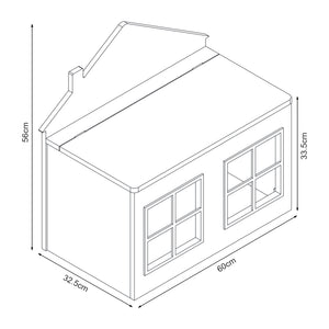 Speelgoedkist Vipsali 56x60x33 cm mintgroen en wit [en.casa]