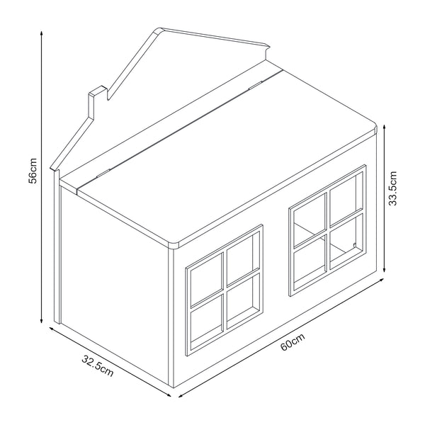 Speelgoedkist Vipsali 56x60x33 cm mintgroen en wit [en.casa]