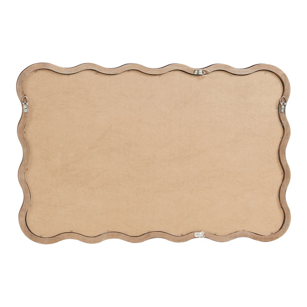 Wandspiegel Porloskid rechthoekig 90x60 cm donkerbruin [en.casa]