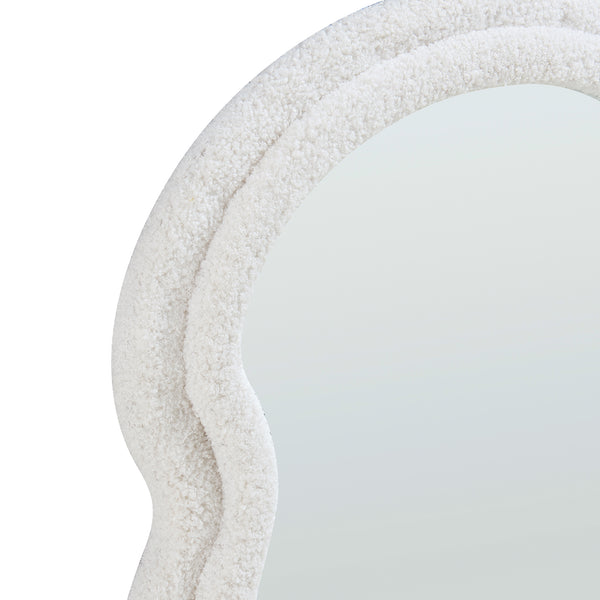 Wandspiegel Brummen rechthoekig 80x60 cm wit [en.casa]