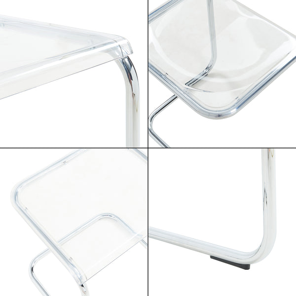 Table d'appoint Brosa 44 x 37 x 48 cm transparent [en.casa] 