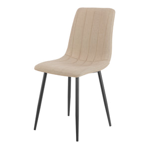 Ensemble de salle à manger Fitjar pour 4 personnes effet béton / marron clair [en.casa] 