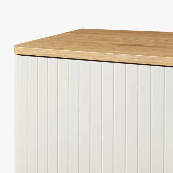 Tv meubel Ferrersp 140x40x45 cm eikenkleurig havermout en naturel [en.casa]