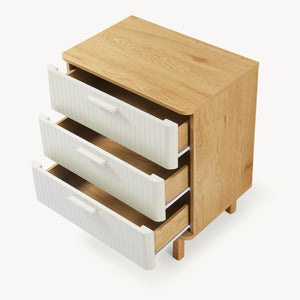 Commode Ferrersp 70 x 60 x 40 cm effet chêne / couleur sable [en.casa] 