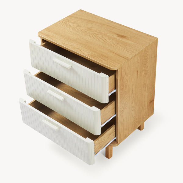 Commode Ferrersp 70 x 60 x 40 cm effet chêne / couleur sable [en.casa] 