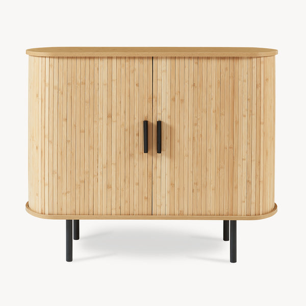 Schoenenkast Tvedestrand dressoir 100x40x80 cm naturel en zwart [en.casa]