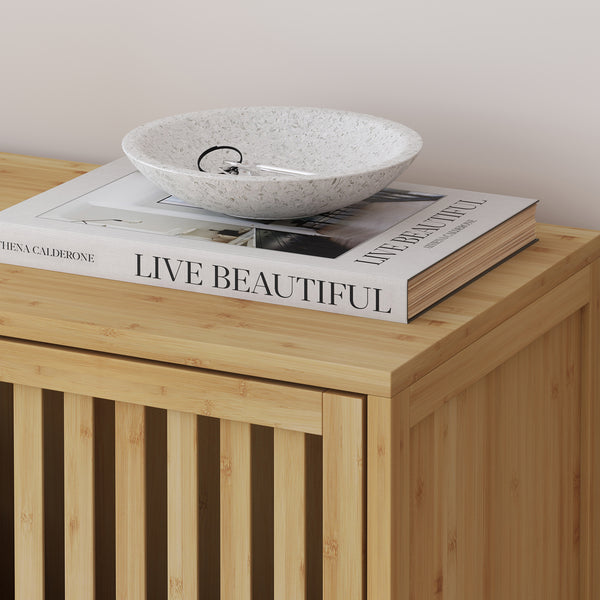 Commode Sirgerg bamboe 77x72x33 cm naturel [en.casa]