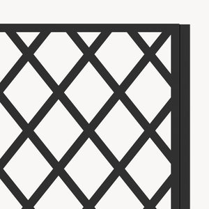 Cloison de séparation avec bac à fleurs Malja acier galvanisé 190 x 82 x 38 cm noir [casa.pro]
