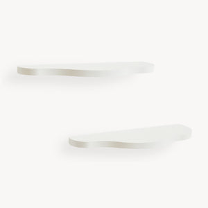 Wandplank Sirlstalo set van 2 voor kinderkamer 57x19x3 cm wit [en.casa] 