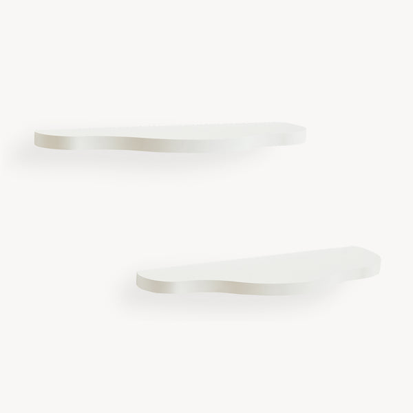 Wandplank Sirlstalo set van 2 voor kinderkamer 57x19x3 cm wit [en.casa] 