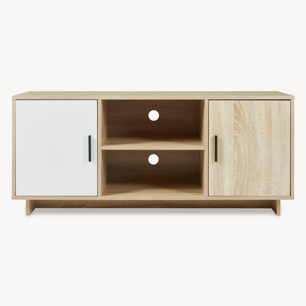 Tv-meubel Kenta 120x39x52 cm sonoma eiken en wit [en.casa] 