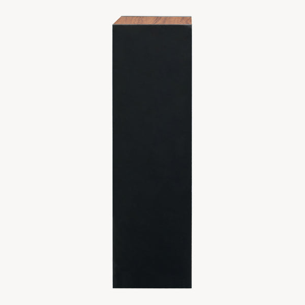 Boekenkast 'Trond' met 3 open vakken 80 x 30 x 23 cm Zwart/walnootlook
