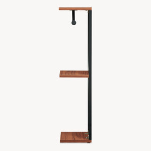 Toiletpapierhouder Trond 76x18x18 cm Zwart/Walnootlook [en.casa]