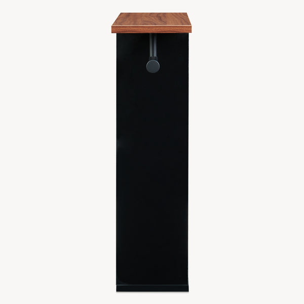 Porte-papier toilette Trond 60x40x16 cm Noir/Aspect noyer [en.casa]