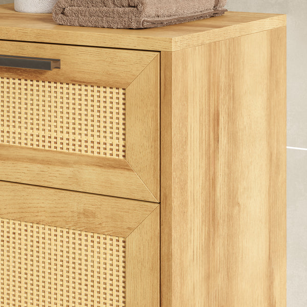 Badkamerkast Marhasa 92x40x30 cm Eikenlook/Zwart [en.casa]