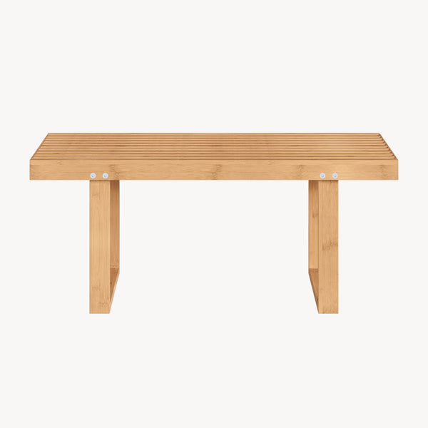 Zitbank Aarela 91x41x38 cm Bamboe [en.casa]