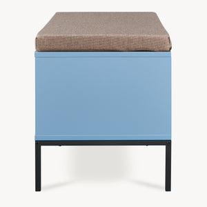 Banc à chaussures Colwyn 80 x 40 x 45 cm bleu [en.casa]