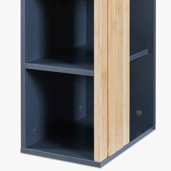 Armoire murale de salle de bain Svanes bambou 60 x 30 x 20 cm gris foncé naturel [en.casa]