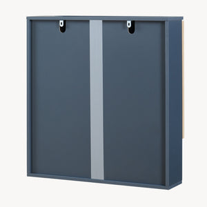 Spiegelkast Svanes 58x56x13 cm Donkergrijs/Natuur [en.casa]