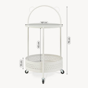 Serveerwagen Jässaatka trolley 76x40 cm grijs [en.casa] 