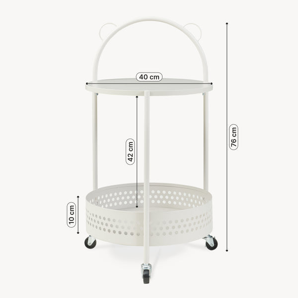 Serveerwagen Jässaatka trolley 76x40 cm grijs [en.casa] 