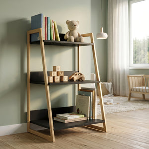 Étagère Kuomi 84x53x47 cm Beige/Gris foncé [en.casa]