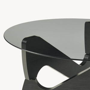 Table basse Reypio Ø70 x 35 cm noir / gris [en.casa]