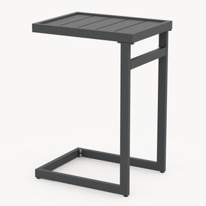 Table d'appoint d'extérieur Gaby acier 58x40x30 cm anthracite [casa.pro]
