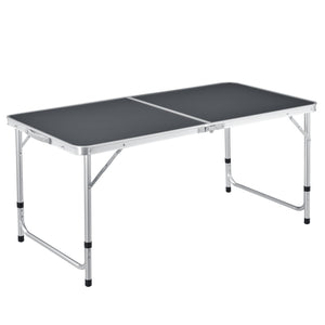 Table de Camping Pliable en Aluminium et MDF avec Hauteur Réglable Table de Jardin