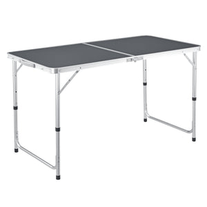 Table de Camping Pliable en Aluminium et MDF avec Hauteur Réglable Table de Jardin