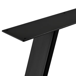 Set de 2 Pieds de Table Métal Noir ou Gris Acier Plusieurs Tailles [en.casa]