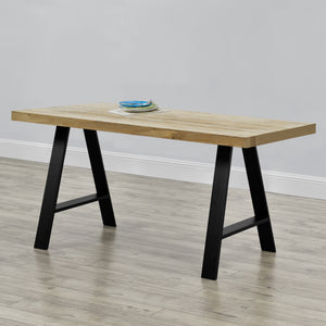 Set de 2 Pieds de Table Métal Noir ou Gris Acier Plusieurs Tailles [en.casa]