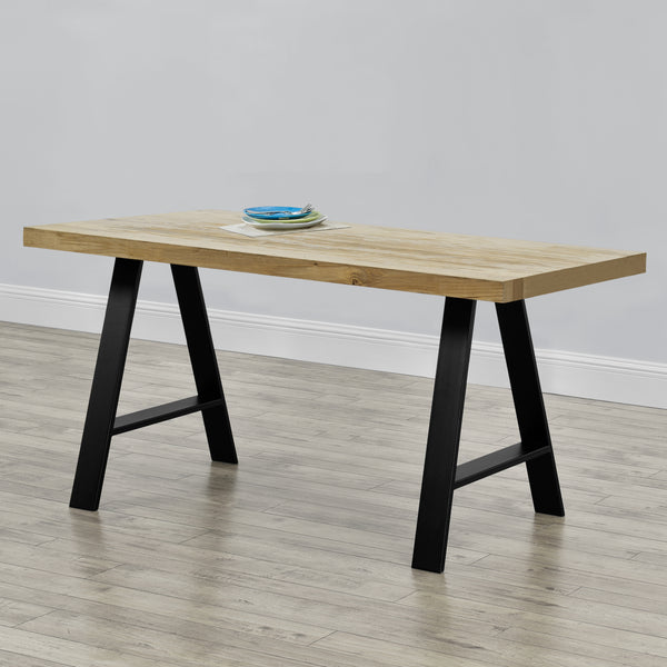 Set de 2 Pieds de Table Métal Noir ou Gris Acier Plusieurs Tailles [en.casa]