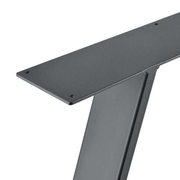 Set de 2 Pieds de Table Métal Noir ou Gris Acier Plusieurs Tailles [en.casa]