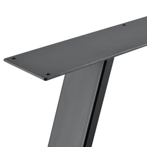 Set de 2 Pieds de Table Métal Noir ou Gris Acier Plusieurs Tailles [en.casa]