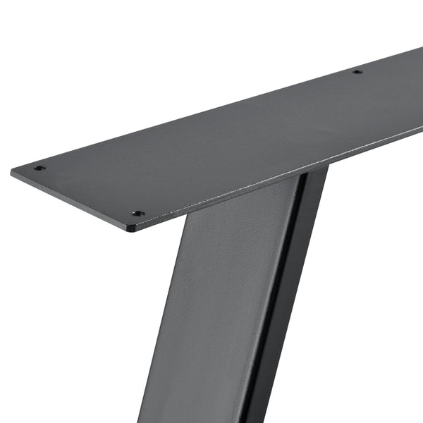 Set de 2 Pieds de Table Métal Noir ou Gris Acier Plusieurs Tailles [en.casa]