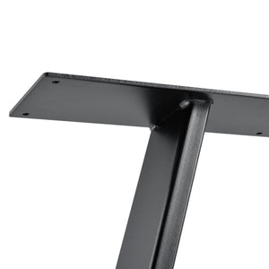 Set de 2 Pieds de Table Métal Noir ou Gris Acier Plusieurs Tailles [en.casa]