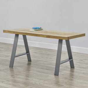 Set de 2 Pieds de Table Métal Noir ou Gris Acier Plusieurs Tailles [en.casa]