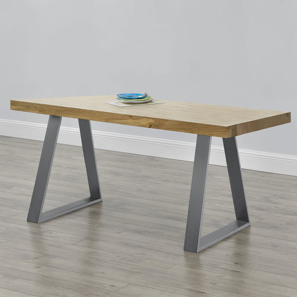 Set de 2 Pieds de Table Métal Noir ou Gris Acier Plusieurs Tailles [en.casa]