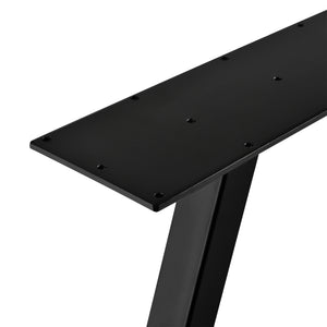 Set de 2 Pieds de Table Métal Noir ou Gris Acier Plusieurs Tailles [en.casa]