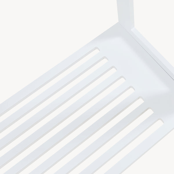 [en.casa] Kledingrek Langeskov 78x75x35 cm wit en houtkleurig