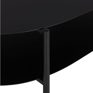 Table basse Enebakk acier 112 x 62 x 41 cm noir mat [en.casa]
