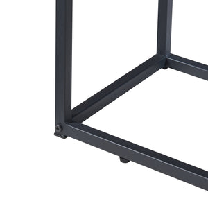 [en.casa] Brandhout rek Vaasa houtopslag 50x100x30 cm zwart en houtkleurig donker